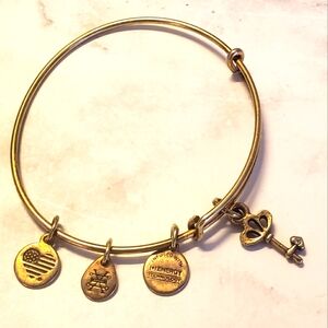 Alex and Ani Skeleton Key Gold Bracelet